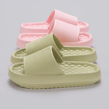 Thick Bottom Cloud Slippers Women Summer 2024 Lightweight Soft Sole Platform Sandals Woman Casual Non-slip Beach Shoes Slides [SHO]