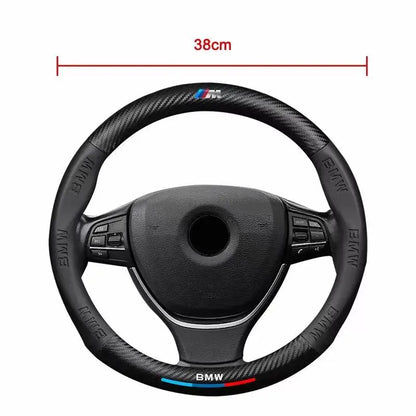 Car Anti-slip Leather Steering Wheel Cover For BMW M Power E46 E39 E60 E90 E91 E36 E87 F10 F20 F30 X1 X2 X3 X4 X5 X7 M2 M3 M4 M5 [BDK]