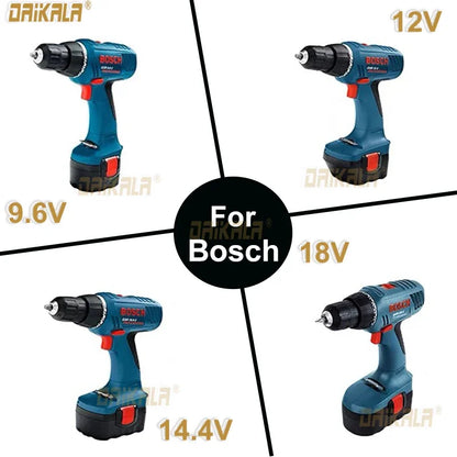 9.6V/12V/14.4V/18V 4.8/6.8Ah Battery Rechargeable Batteries for Bosch Hand Drill GSR Remplacement Battery Power Tool Battery [BAT]