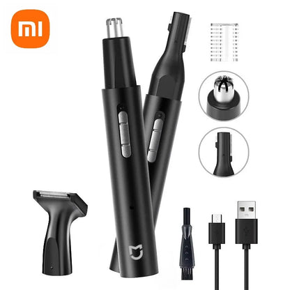 Xiaomi Mijia Electric Nose Ear Hair Trimmer for Men Painless Rechargeable Sideburns Eyebrows Beard 3 in 1 Hair Clipper Shaver [HAI]