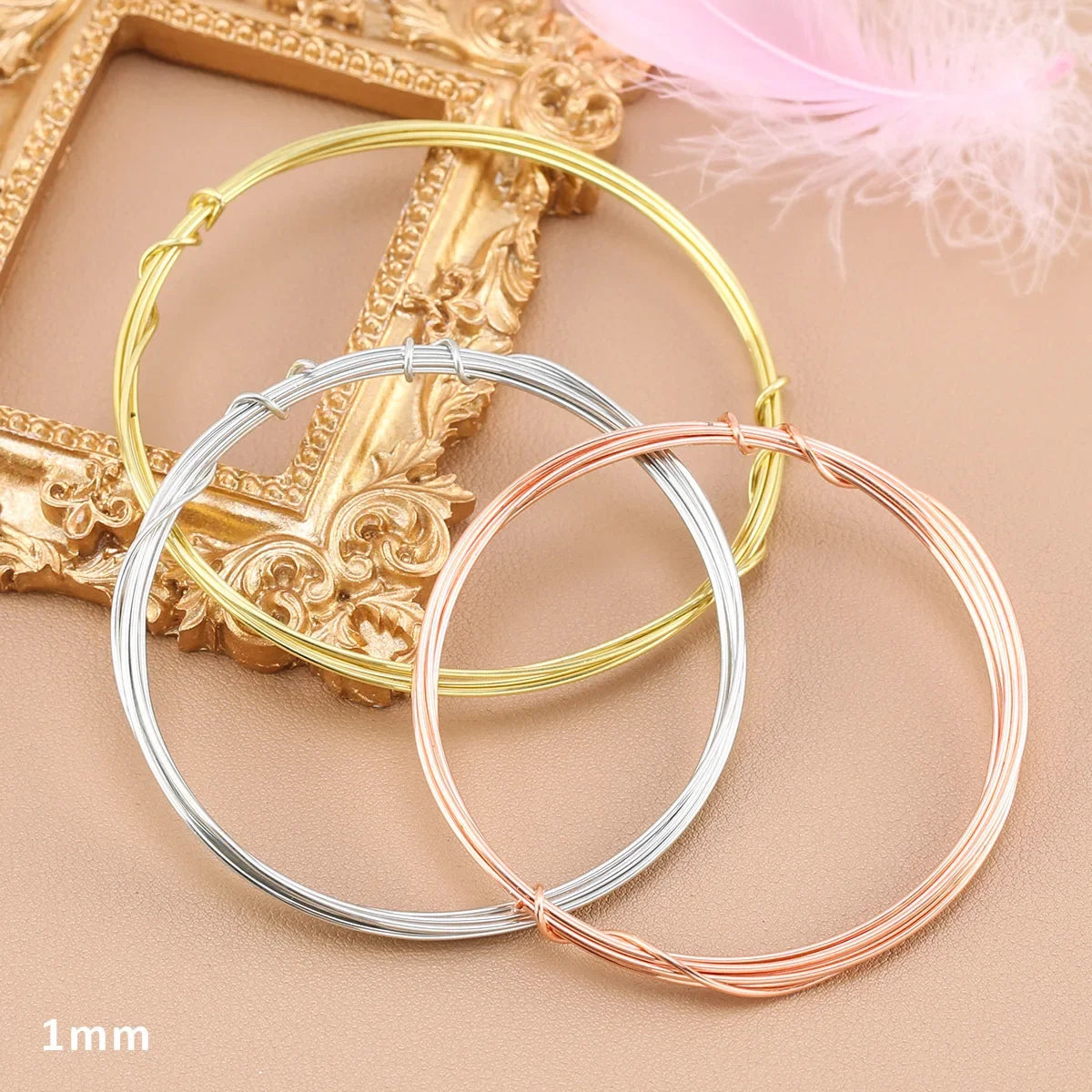 Nail Art Decorations Copper Wire Plating Copper Wire Nail Art DIY Tool Gold Silver 3D Nail Tips Nail Jewelry Manicure Decoration [BEU]