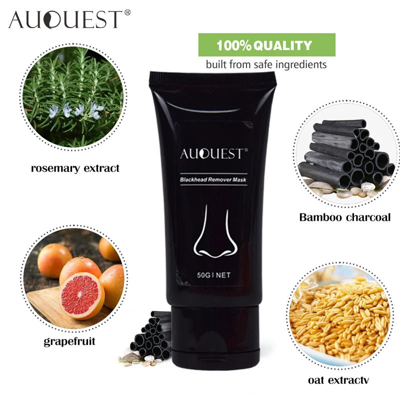 AUQUEST Blackhead Remover Face Mask Oil-Control Nose Black Dots Mask Acne Deep Cleansing Beauty Cosmetics for Women Skin Care [SKC]