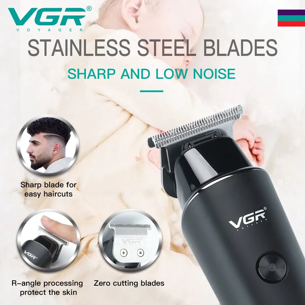 VGR Hair Trimmer Professional Electric Trimmers Cordless Hair Clipper Rechargeable LED Display V 937 [HAI]