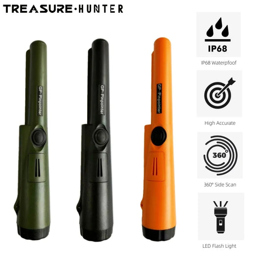 Treasure Hunter GP Pointer Professional Handheld Metal Detector Finder Pinpointer Probe Pinpointing Waterproof 360 Side Scan [MTL]