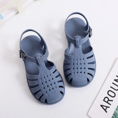 Sandalia Child Beach Shoes for Sea Summer Girls Gladiator Sandals Baby Soft Non-slip Princess Jelly Shoes Boy Roman Flip-flops [SHO]