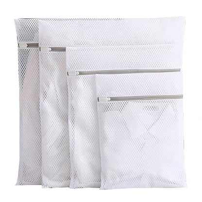 White Durable Large Washing Laundry Bag Mesh Organizer Net Dirty Bra Socks Underwear Shoe Storag Wash Machine Cover Clothes [SOX]