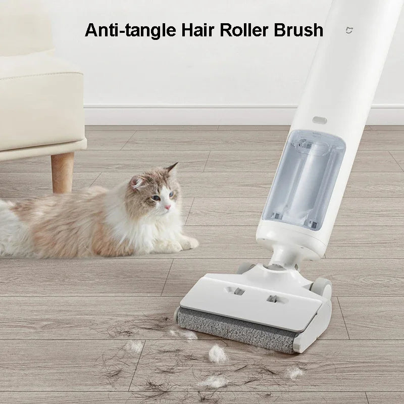 XIAOMI MIJIA Wireless Floor Washer Vacuum Cleaner Handheld Self Cleaning Wet&Dry Home Smart Scrubber With Pulling Force Mopping [VAC]