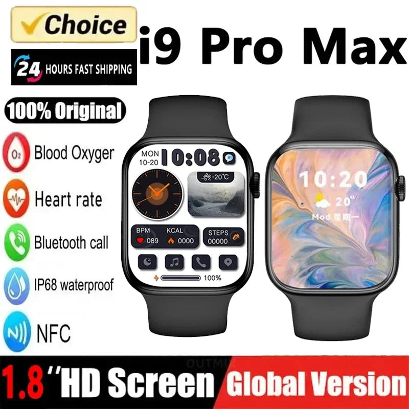 New Smart Watch i9 Pro Max Series8 Smartwatch 1.8inch Bluetooth Call Heart Rate Women Men Series 8 Smartwatch PK Watch 9 [SWH]