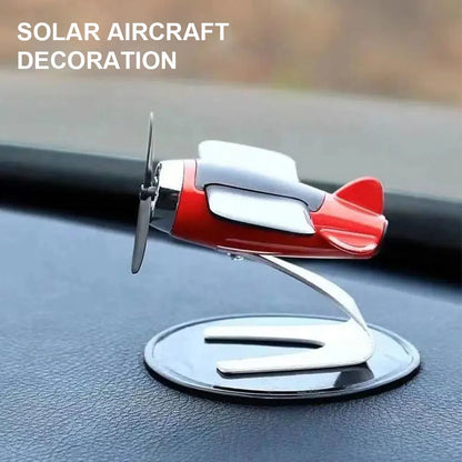 Mini Car Air Freshener Solar Panel Airplane Model with Solid Fragrant Car Perfume Aroma Diffuser Ornament Auto Decor Accessories [CAR]