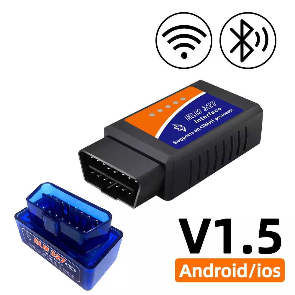 OBD2 Scanner ELM327 Car Diagnostic Detector Code Reader Tool V1.5 WIFI Bluetooth OBD 2 for IOS Android Auto Scan Repair Tools [CAR]