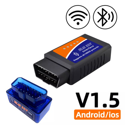 OBD2 Scanner ELM327 Car Diagnostic Detector Code Reader Tool V1.5 WIFI Bluetooth OBD 2 for IOS Android Auto Scan Repair Tools [CAR]