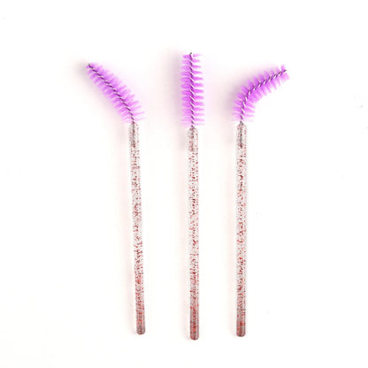 50pcs Disposable Eyelash Brushes Extension Crystal Eyebrow Brush Mascara Wand Eye Lashes Cosmetic Tool Set Makeup Beauty [CSM]