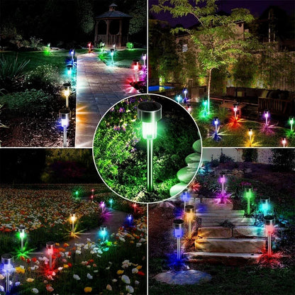 Outdoor Solar Lights Garden Lights Solar Powered Lamp Lantern Waterproof Landscape Lighting Pathway Yard Lawn Garden Decoration [SLG]