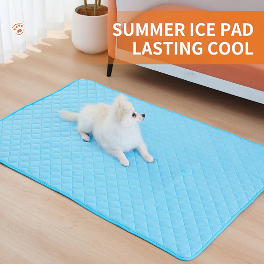 Dog Cooling Bed Mat Summer Pet Pad Mats For Dogs Cat Blanket Sofa Breathable Washable 8 Size for Small Medium Large Dogs Puppy [PET]