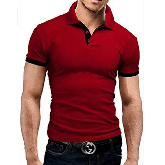 Covrlge Polo Shirt Men Summer Stritching Men's Shorts Sleeve Polo Business Clothes Luxury Men Tee Shirt Brand Polos MTP129 [MEN]