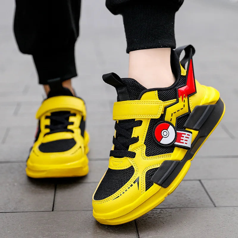 Pokemon Pikachu  Children Cartoon Sports Shoes Fashion Anime Boy Girl Sneakers Student CasualRunning Shoe Breathable Lightweight [SHO]