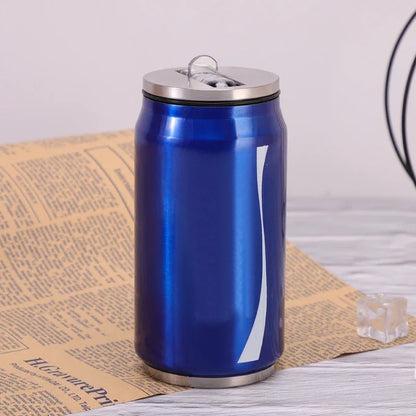 Stainless Steel Vacuum Insulated Tumbler,Creative Can Beverage Bottle, Coke Thermos Cup With Logo，Straw Drinking Water Cup,350ml [MUG]