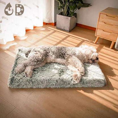 Dog Accessories for Large Dogs Cat's House Plush Pet Bed for Dog XL Square Mat For Small Medium Pet Calming Bed Mat 100cm [PET]