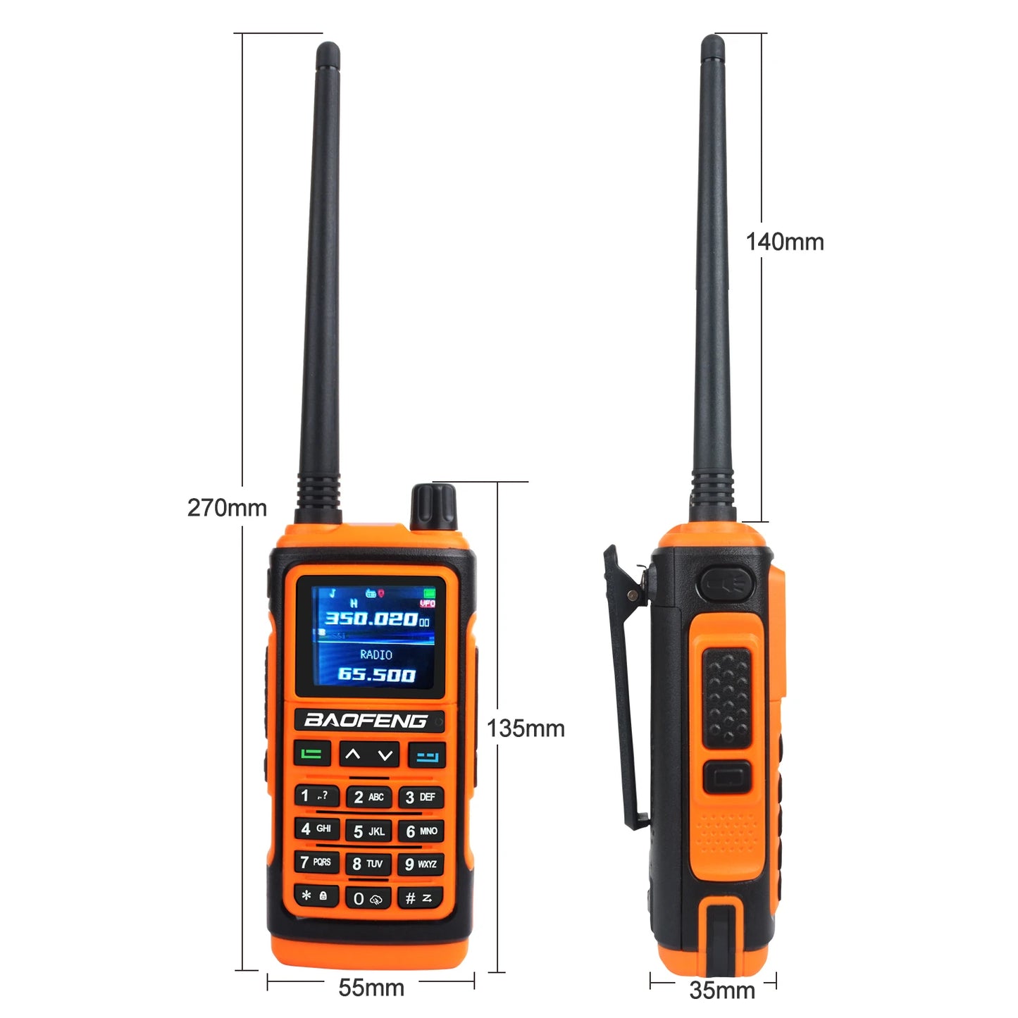 Baofeng UV-17Pro GPS Walkie Talkie 108-130MHz Air Band VHF UHF 200-260MHz 350-355MHz FM Radio Six Bands Freq Copy Waterproof [TEL]