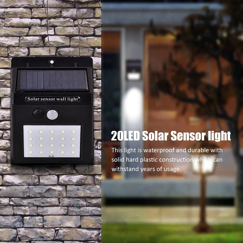 Hot Sale 20~30 LED Solar Light Wireless Sensor Waterproof Solar Wall Lamp Outdoor Motion Garden Decoration Spotlights [SLG]