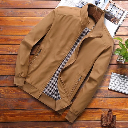 Casual Solid Fashion Slim Bomber Jacket Men Overcoat New Arrival Baseball Jackets Men's Jacket M-6XL 8XL Top [MEN]