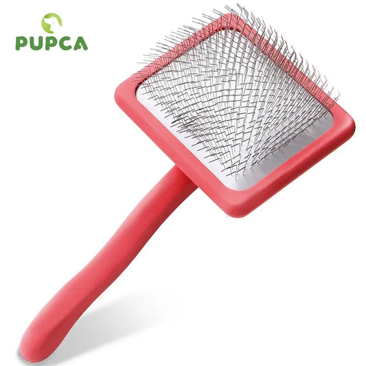 Pet Slicker Brush Long Wire Pin Slicker Brush Large Dog Pet Grooming Comb Deshedding Fur Removes Long Thick Loose Hair Undercoat [PET]