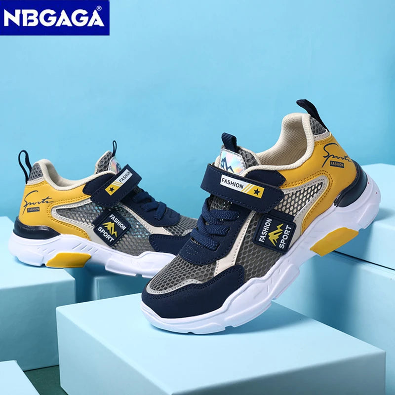 Summer Single Net Breathable Boys Sport Shoes Children Sneakers Rubber Leisure Trainers Casual Kids Sneakers [SHO]