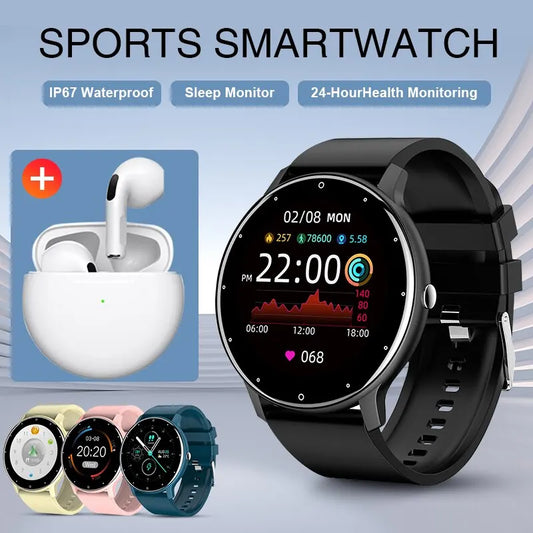 LIGE Men Smart Watch Real-time Activity Tracker Heart Rate Monitor Sports Women Smart Watch Men Clock For Android IOS [SWH]