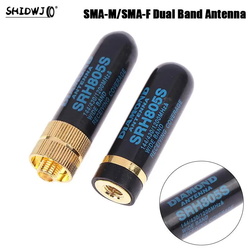 1Pcs Mini SMA-M/SMA-F Dual Band Antenna UHF+VHF SRH805S Walkie Talkie Radio Accessories [TEL]