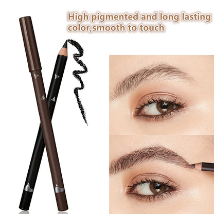 6/12Pcs Eye Brow Pencil Waterproof Professional Women Eye Makeup Pen Easy Color Natural Black Brown Cosmetic Beauty Eyebrow Tool [CSM]