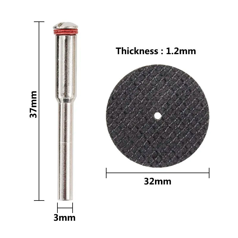 CMCP Abrasive Cutting Disc 32mm With Mandrels Grinding Wheels For Dremel Accesories Metal Cutting Rotary Tool Saw Blade [PTO]