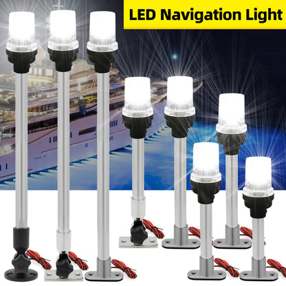 NEW Fold Down LED Boat Navigation Light for Yacht Marine Anchor Light 12~24 V Sailing Signal Light 12inch 4000~4500K Pure White [MRN]