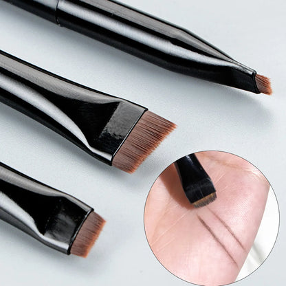 Blade Eyeliner Brush Eyebrow Brush Portable Flat Fine Eye Liner Brow Contour Makeup Brushes Cosmetic Beauty Makeup Tool 3pcs/set [CSM]