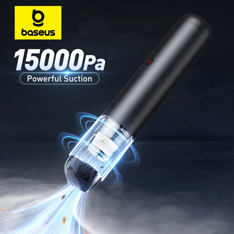 Baseus A3 15000Pa Car Vacuum Cleaner Mini Wireless Portable Vacuum Cleaner Powerful Vehicle Cleaner Auto Air Blower LED Light [VAC]