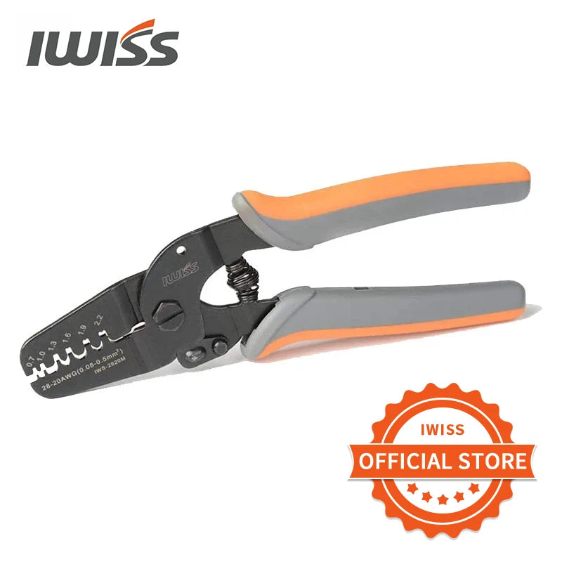 IWISS IWS-2820M Mini Micro Open Barrel Crimping Plier AWG28-20 JAM MolexTyco JST Terminals and Connectors Mini Hand Crimper Tool [HTO]