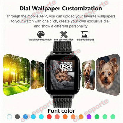 Smart Watch For Men Women Gift Full Touch Screen Sports Fitness Watches Bluetooth Calls Digital Smartwatch Wristwatch Watches [SWH]