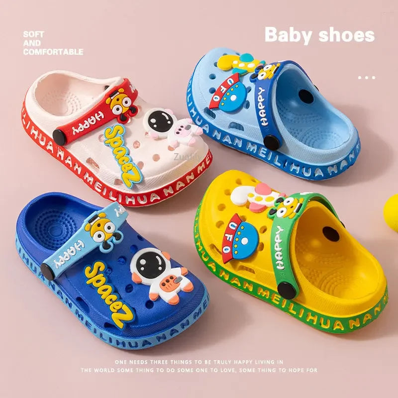 Children Garden Shoes Cute EVA Cartoon Beach Sandals Babies Summer Slippers High Quality Soft Kids Outdoor Slippers Flip Shoes [SHO]