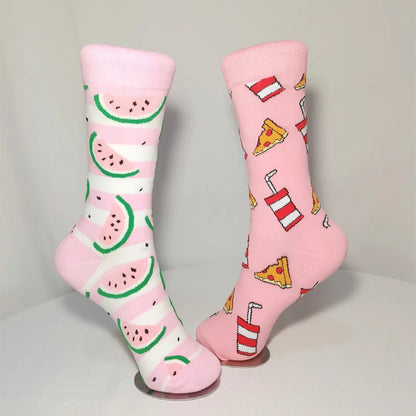 Cute Women Socks Cartoon Animal Food Fruit Socks  Kawaii Funny  Trendy Socks Happy Harajuku Casual Socks Autumn Spring Stocking [SOX]