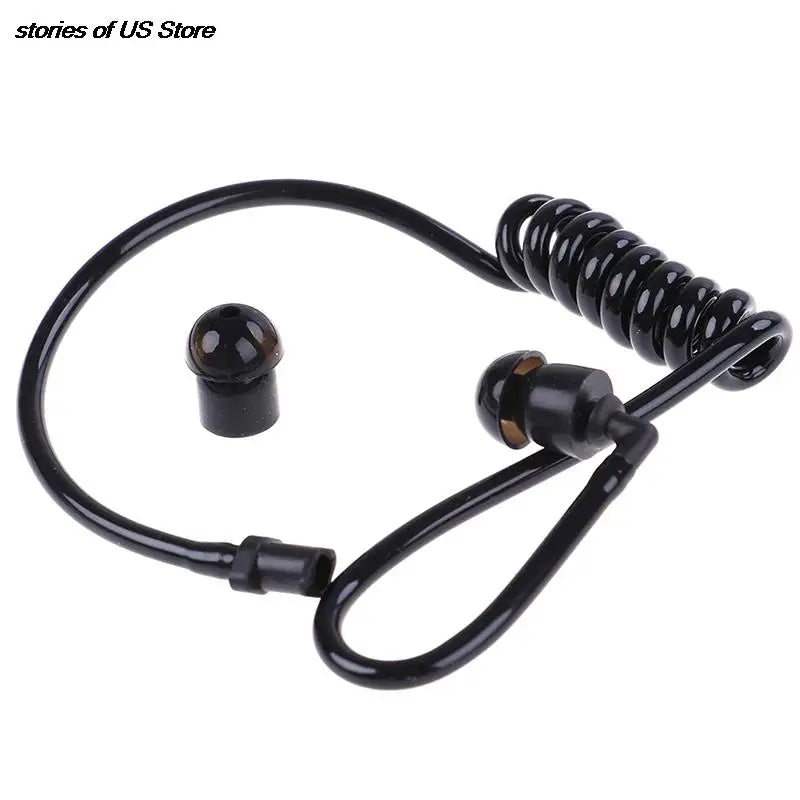 Black Spring Air Tube Acoustic Air Tube Earplug Replacement For Radio Earpiece Headset Replacement Walkie Talkie Earphone Coil  [TEL]