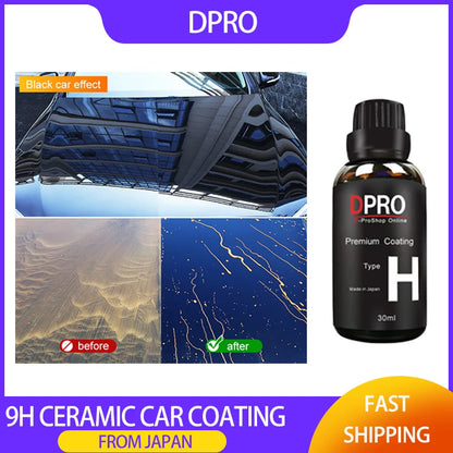 Dpro 9H Ceramic Car Coating Liquid Glass Waterproof Nano Ceramics Paint Care Anti-scratch Hydrophobic Car Detailing Polish Kit [CAR] [DTL]