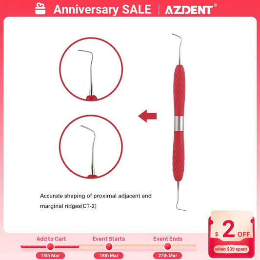 AZDENT 1PC Dental Resin Filled Restorative Instrument Filler Aesthetic Restoration Knife Silicone Handle Dentistry Tools [DEN]