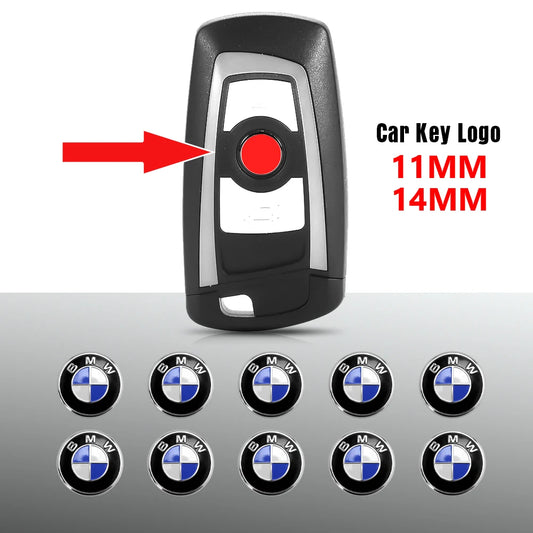 11/14MM 3D Aluminum Car Key Shell Stickers For BMW M M1 M2 M3 F32 E60 F01 F30 F20 E90 F30 F87 E46 E60 Auto Key Remote Fob Decals [BDK]