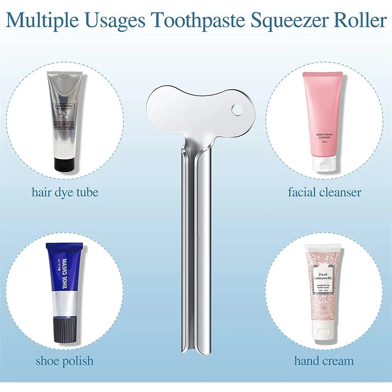 1-6 Pcs Stainless Steel Toothpaste Tube Squeezers Metal Key Toothpaste Squeezers for Bathroom Hair Dye Cosmetic Tubes Squeezer [CSM]