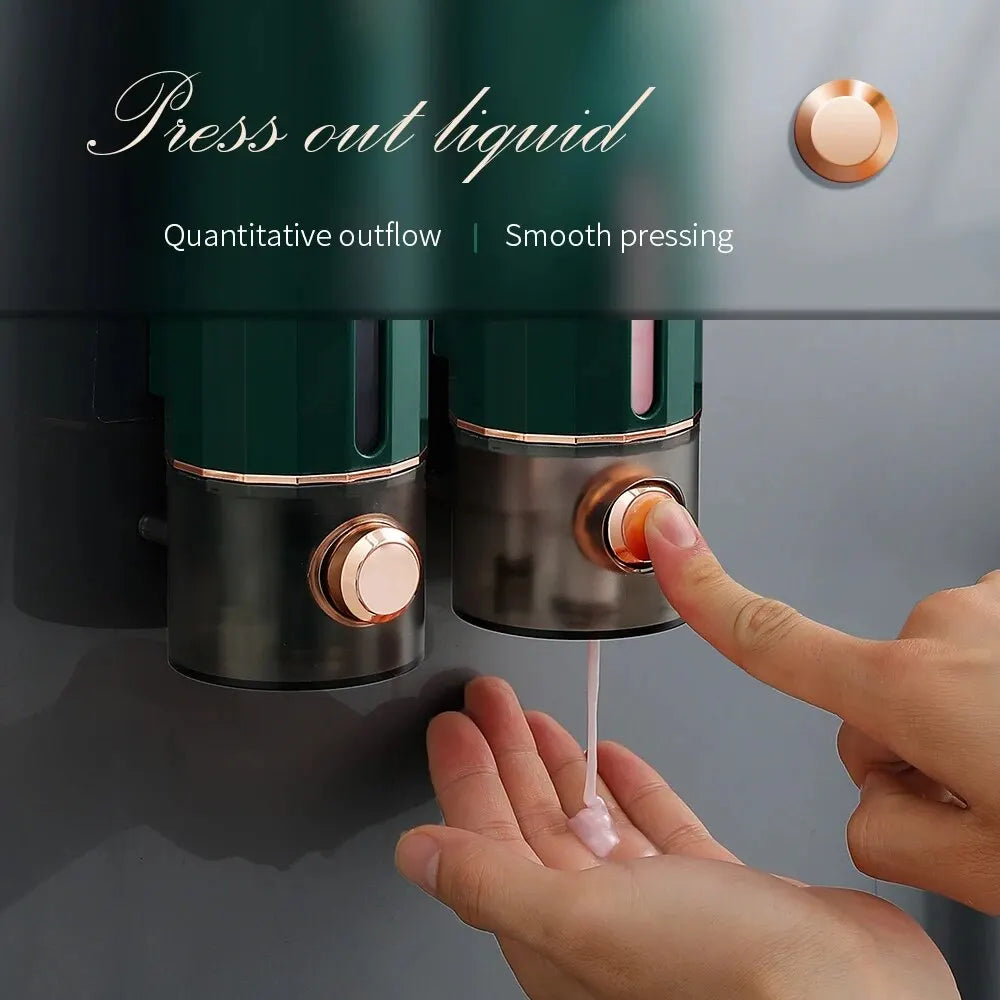 Non-Perforating Soap Dispenser Hand Sanitizer Wall Hanger Press Dispenser Home Hotel Shower Gel Shampoo Box Wall Mount [DSP]