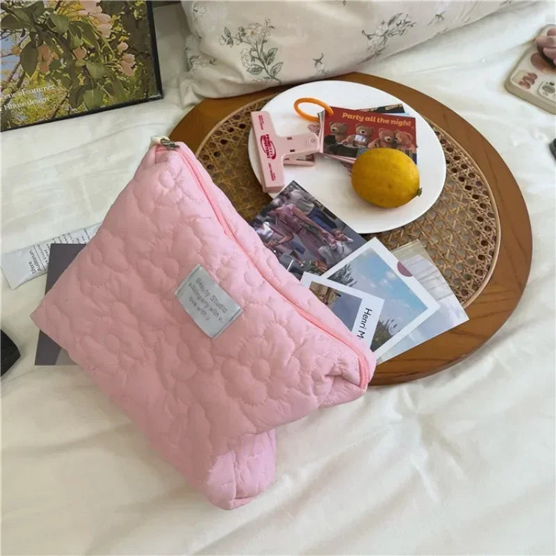 New Flower Pattern Women Makeup Bag Toiletries Cosmetic Organizer Zipper Bag Travel Wash Pouch Cosmetic Bag Female Make Up Bags [CSM]