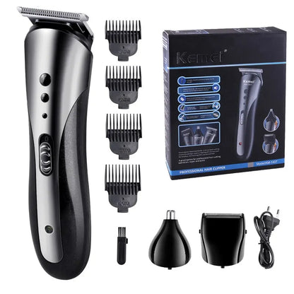 KEMEI KM-1407 Rechargeable Electric Nose Hair Clipper Multifunctional Men Hair Trimmer Professional Electric Shaver Beard Razor [HAI]