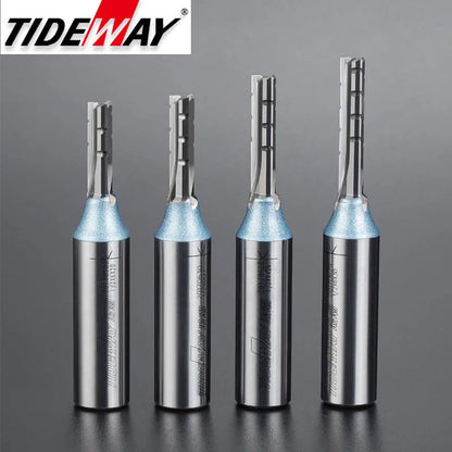 Tideway 1/2 Shank 3 Flutes Cutting Straight Router Bit TCT Cutters Woodworking CNC Trimming Slot Bits Milling Cutter for Wood [PTO]