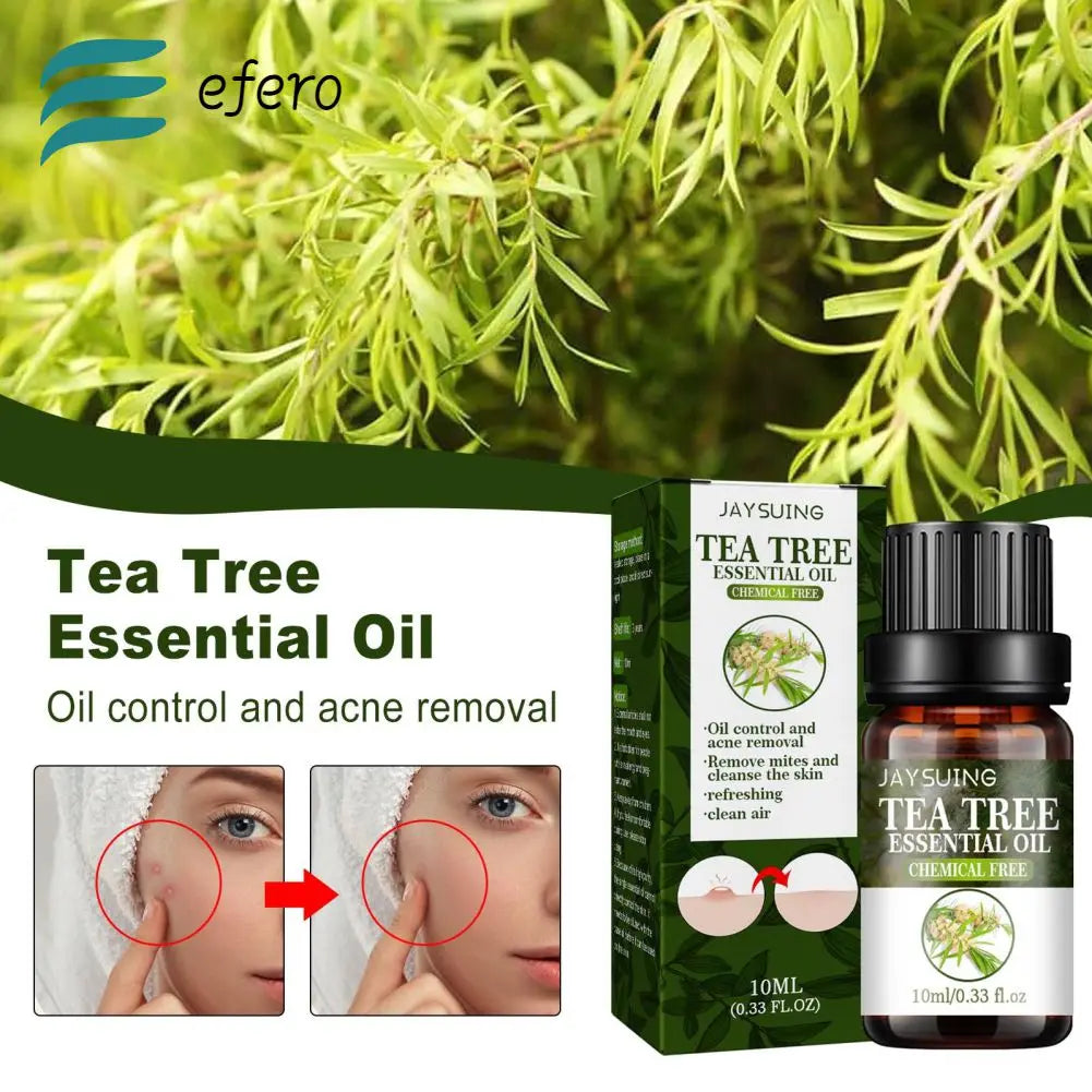 10ML Tea Tree Essential Oil Acne Marks Oil Control Facial Serum Moisturizing Hydration Firming Repair Essential Oil Skin Care [SKC]