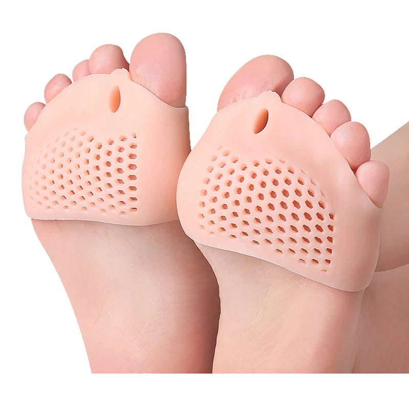 Forefoot Pads Toe Separator Cushion Pad Silicone Pain Relief Shoes Insoles Toe Hallux Valgus  Corrector Gel Pads Foot Care [SHO]