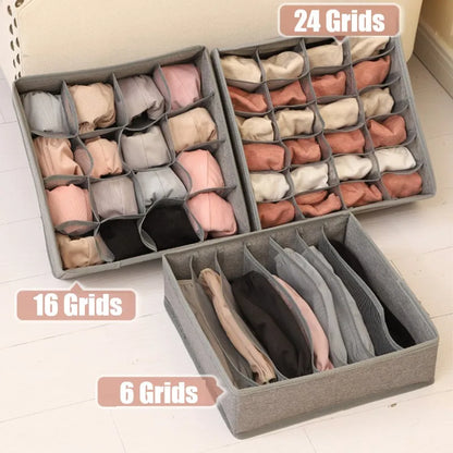 Socks Organizer Underwear Bra Storage Box Cabinet Drawer Organizer For Clothes Ties Wardrobe Clothes Organizer Cabinet Separator [SOX]